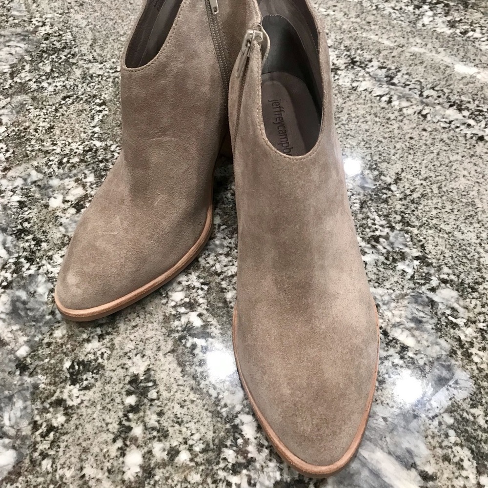 Jeffery Campbell Suede Booties. Almost new. Wore 1 time. Extremely comfortable.